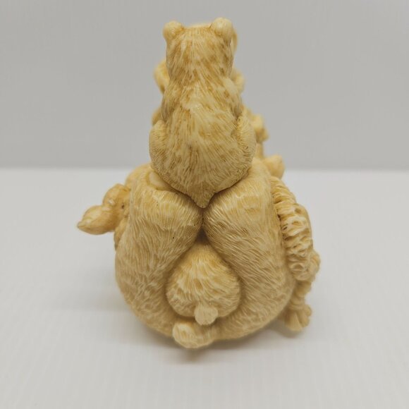 Friends of the Feather Box Enesco Karen Hahn 1987 Yupik Inuit Kids and Bears - Picture 6 of 7